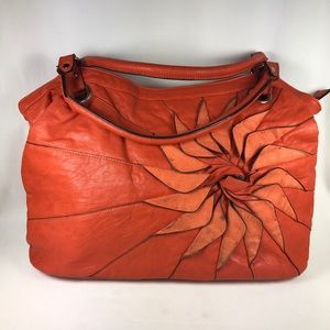 Orange Satchel style Handbag